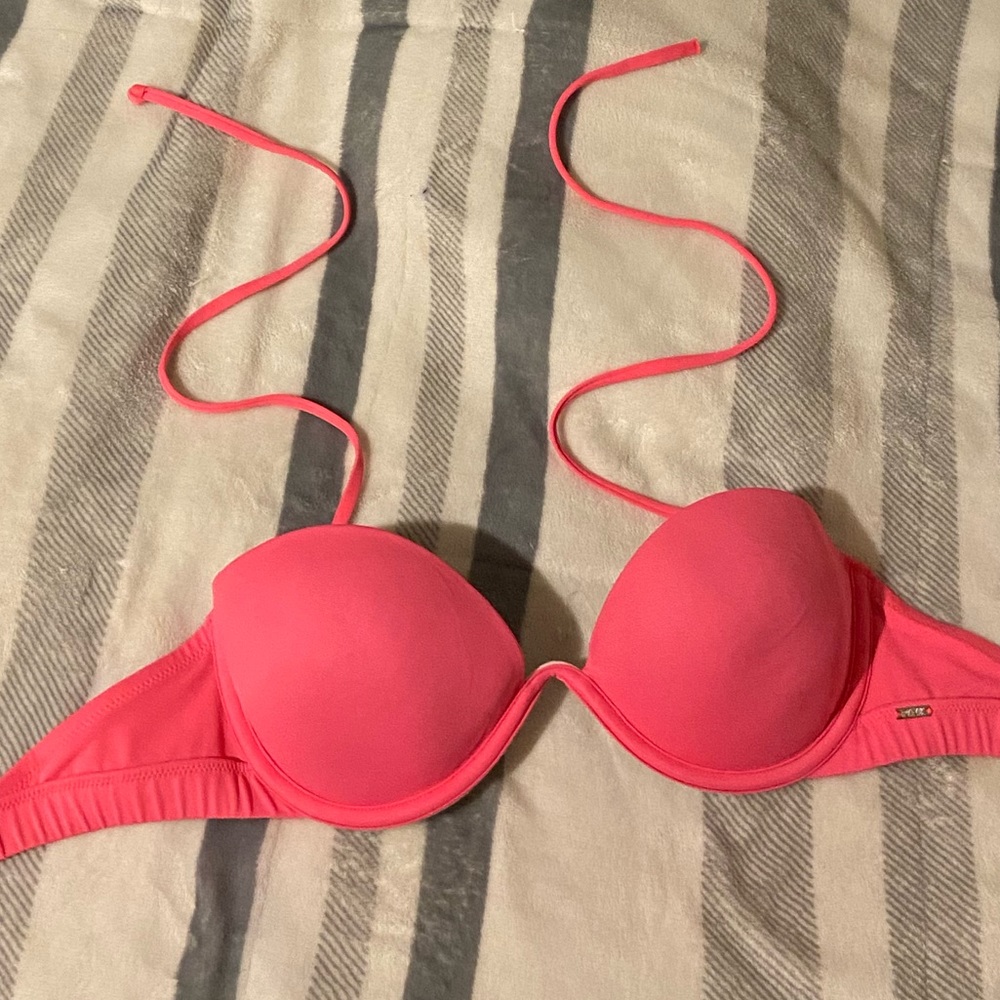PINK Hot Pink Bikini Top Medium